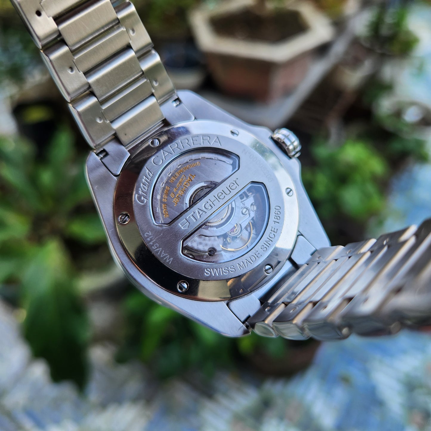 Tag Heuer Carrera Grand Carrera Calibre 8 Grande Date GMT Chronometer in Silver Dial 42.5mm - Complete Set