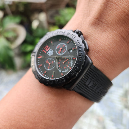 Tag Heuer F1 PVD Chronograph Red Indices in Black Dial 42mm