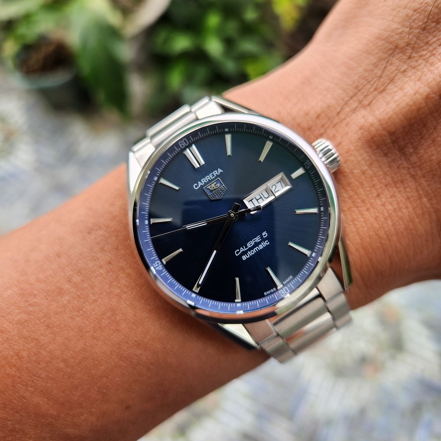 Tag Heuer Carrera Calibre 5 Day-Date Blue Dial 41mm