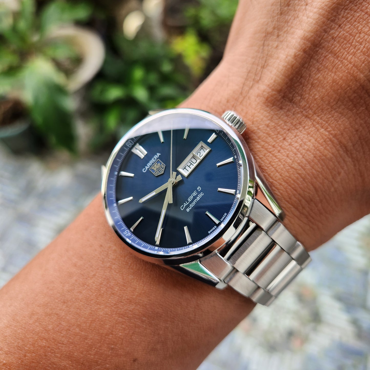 Tag Heuer Carrera Calibre 5 Day-Date Blue Dial 41mm