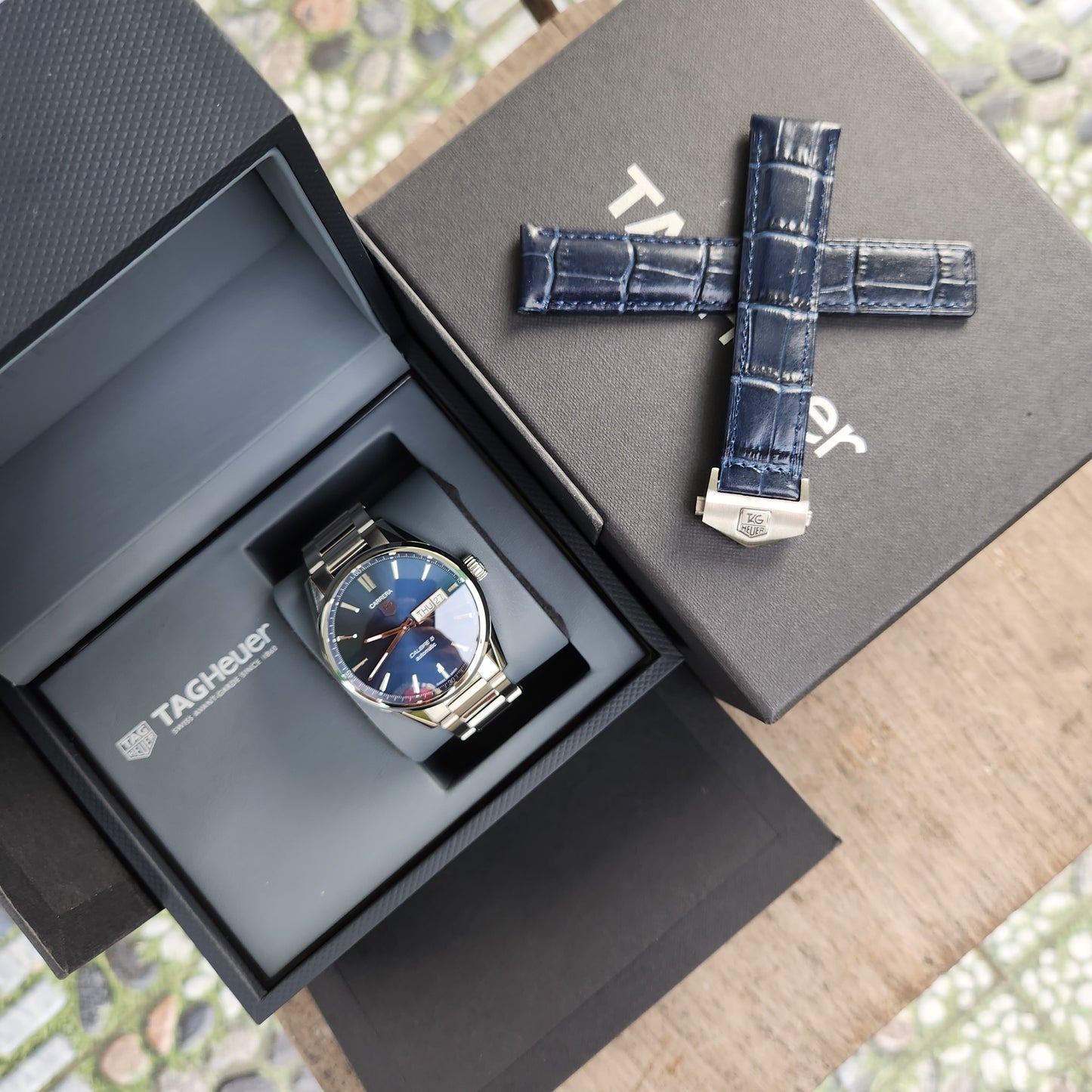 Tag Heuer Carrera Calibre 5 Day-Date Blue Dial 41mm