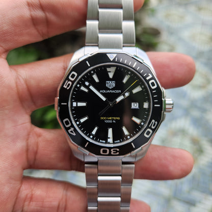 Tag Heuer Aquaracer 300M Steel Alu Bezel in Black Dial 43mm - Complete Set