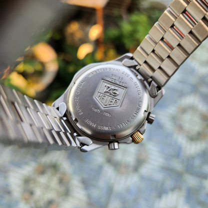 Tag Heuer Professional Chronograph Vintage Two-Tone 38mm Black Dial