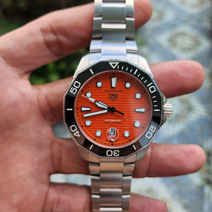 Tag Heuer Aquaracer Professional 300 Orange Diver Calibre 5 Ceramic Bezel 43mm - Complete Set&nbsp;