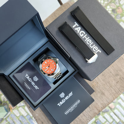 Tag Heuer Aquaracer Professional 300 Orange Diver Calibre 5 Ceramic Bezel 43mm - Complete Set&nbsp;
