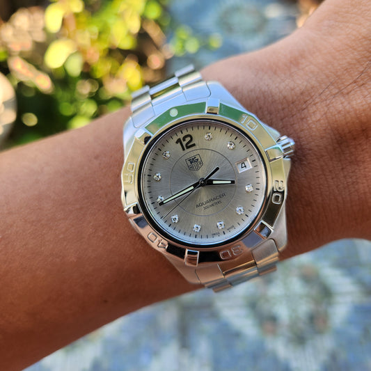 Tag Heuer Aquaracer 300M Silver Dial with Diamonds 39mm