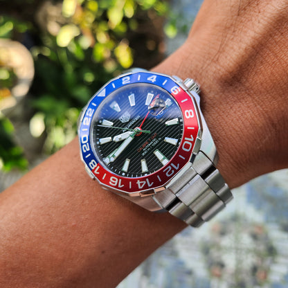Tag Heuer Aquaracer Calibre 7 GMT 'Pepsi' 43mm - Complete Set