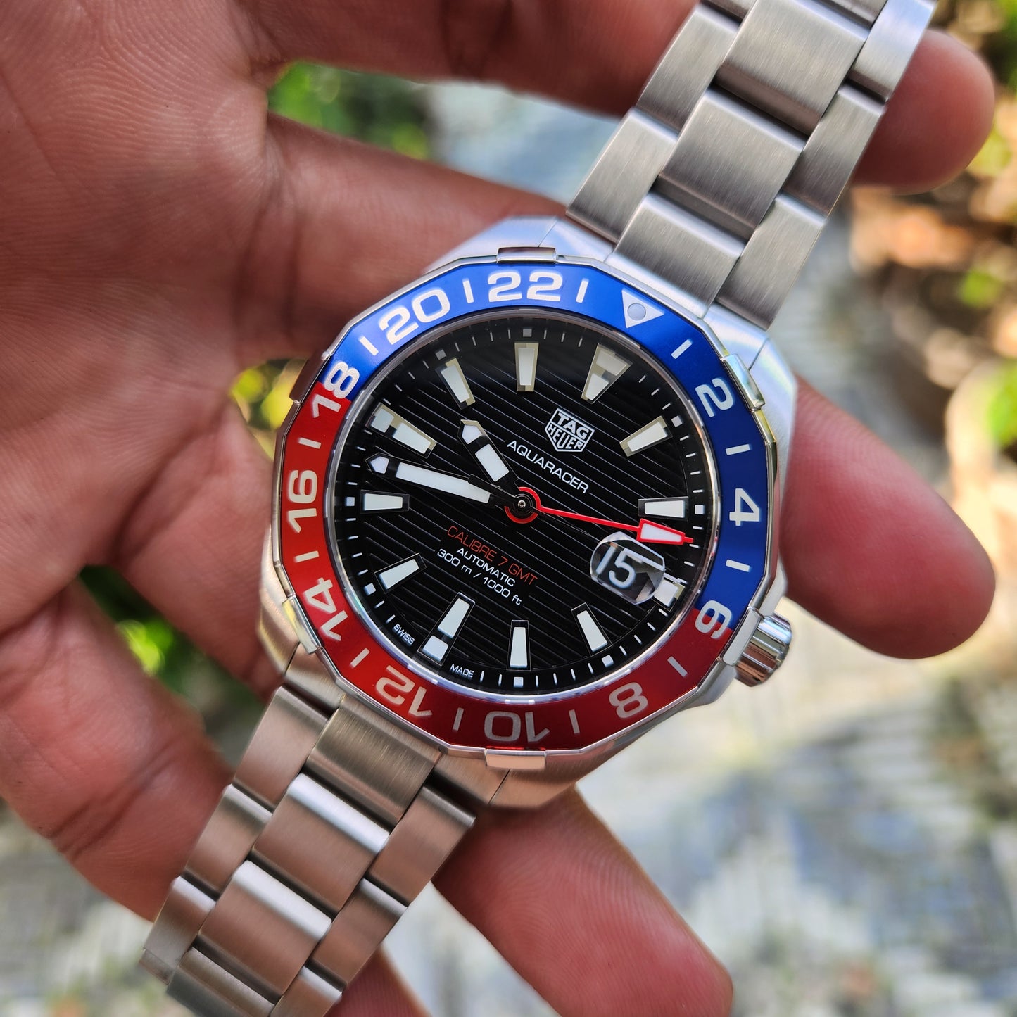 Tag Heuer Aquaracer Calibre 7 GMT 'Pepsi' 43mm - Complete Set
