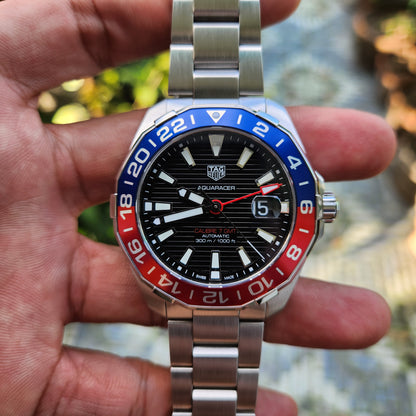 Tag Heuer Aquaracer Calibre 7 GMT 'Pepsi' 43mm - Complete Set
