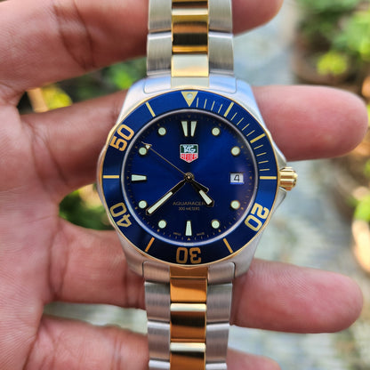 Tag Heuer Aquaracer Two-Tone Blue Dial 39mm - Complete Set