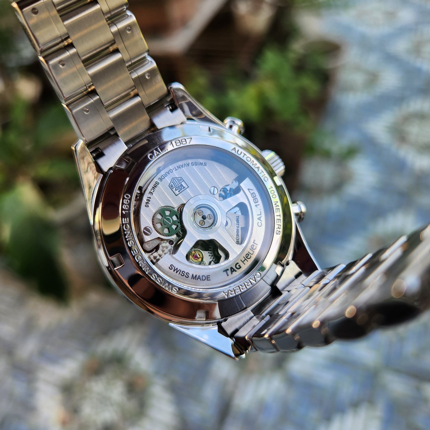 Tag Heuer Carrera Calibre 1887 Chronograph Steel Bezel in Silver Dial 41mm - Complete Set