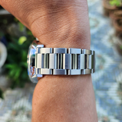 Tag Heuer Carrera Calibre 5 Day-Date Rose Gold Accents in White Dial 41mm - Complete Set