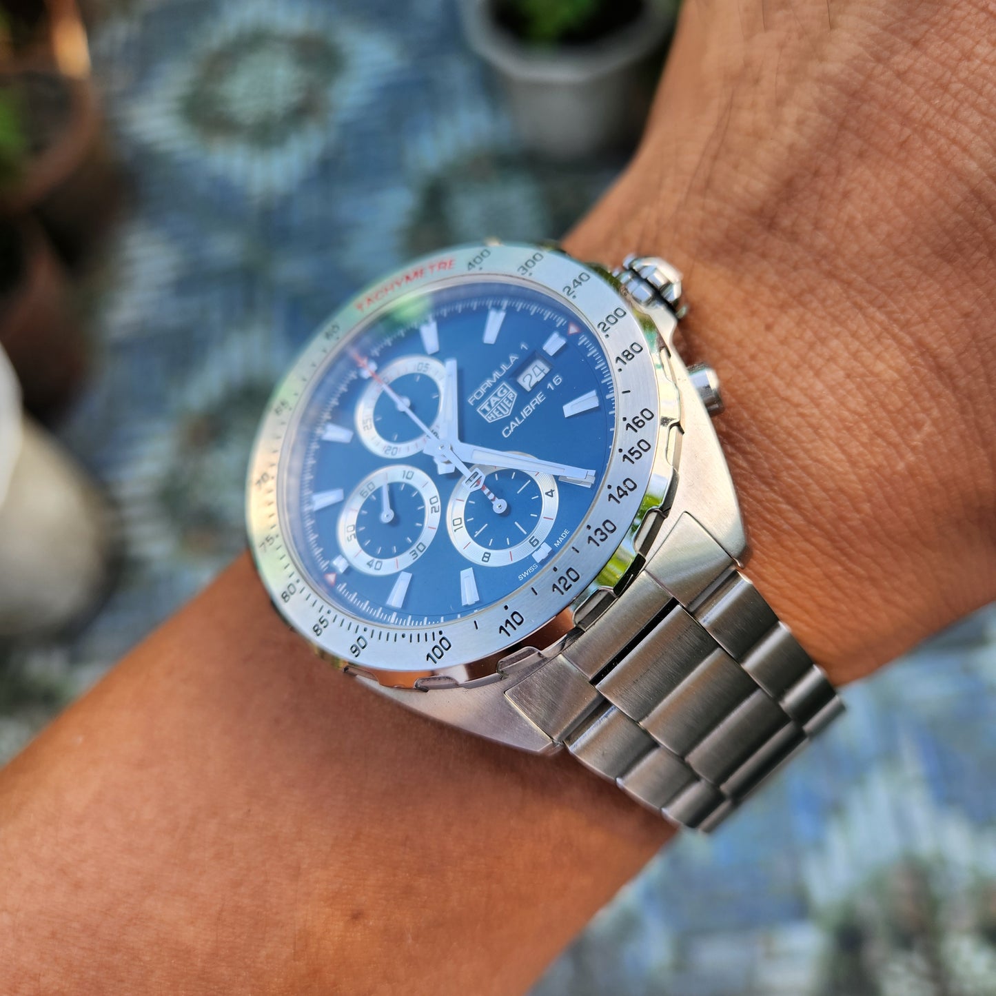 Tag Heuer F1 Chronograph Calibre 16 Irisdescent Blue Dial 44mm