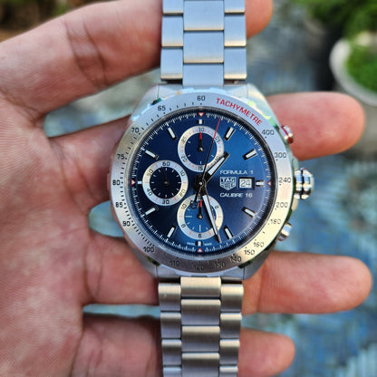 Tag Heuer F1 Chronograph Calibre 16 Irisdescent Blue Dial 44mm