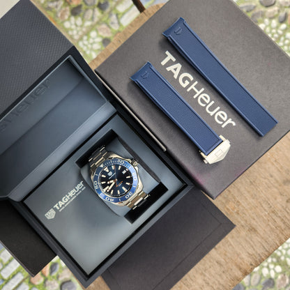 Tag Heuer Aquaracer 300M Steel Alu Bezel in Blue Dial 41mm