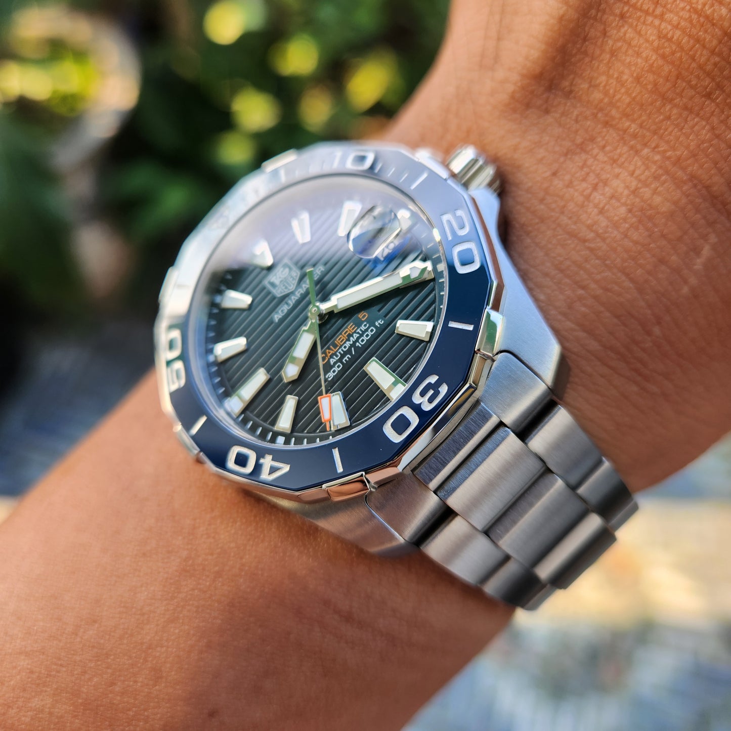 Tag Heuer Aquaracer Calibre 5 Ceramic Bezel in Blue Dial 41mm