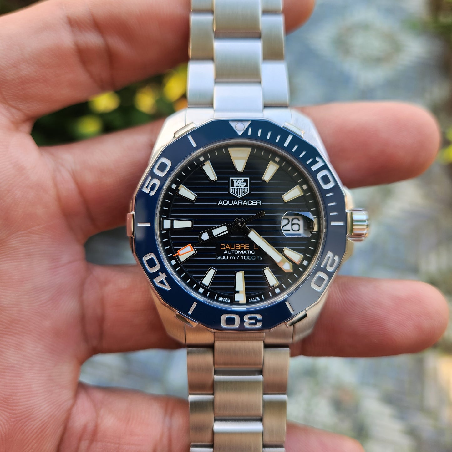 Tag Heuer Aquaracer Calibre 5 Ceramic Bezel in Blue Dial 41mm