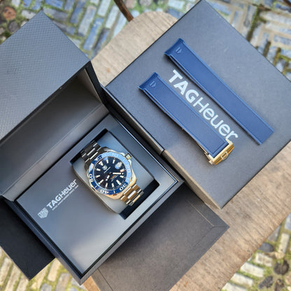Tag Heuer Aquaracer Calibre 5 Ceramic Bezel in Blue Dial 41mm