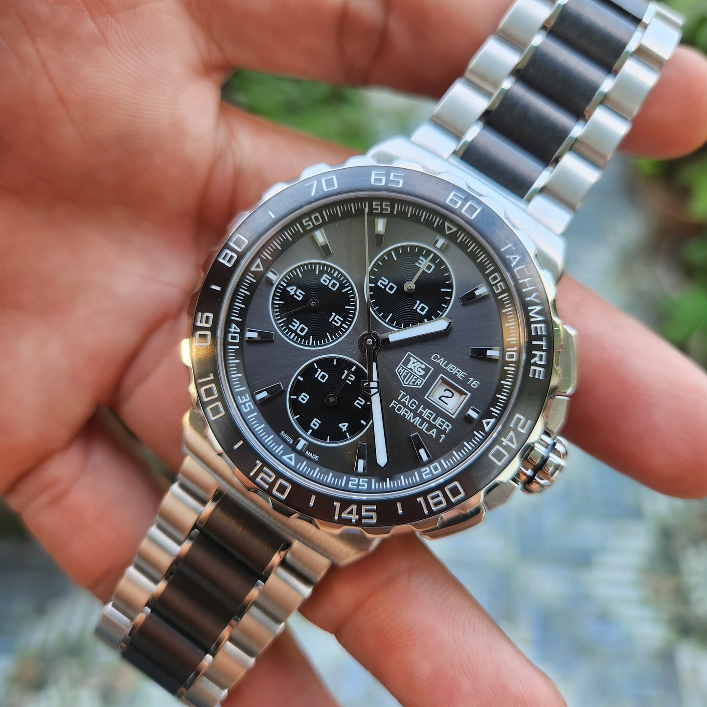 Tag Heuer F1 Chronograph Calibre 16 Ceramic Band and Bezel Anthracite Grey Dial 44mm