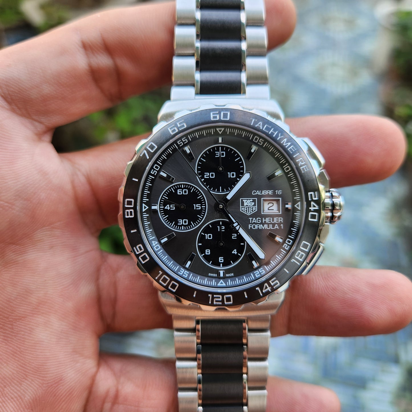 Tag Heuer F1 Chronograph Calibre 16 Ceramic Band and Bezel Anthracite Grey Dial 44mm