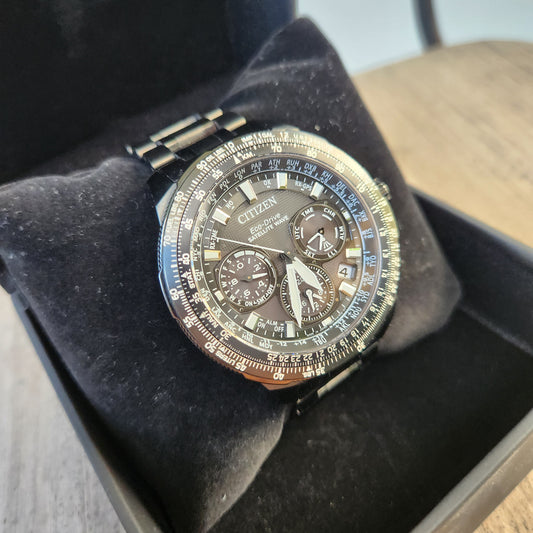 Citizen Satellite Wave GPS Eco-Drive F900 Titanium 47mm in Grey Dial