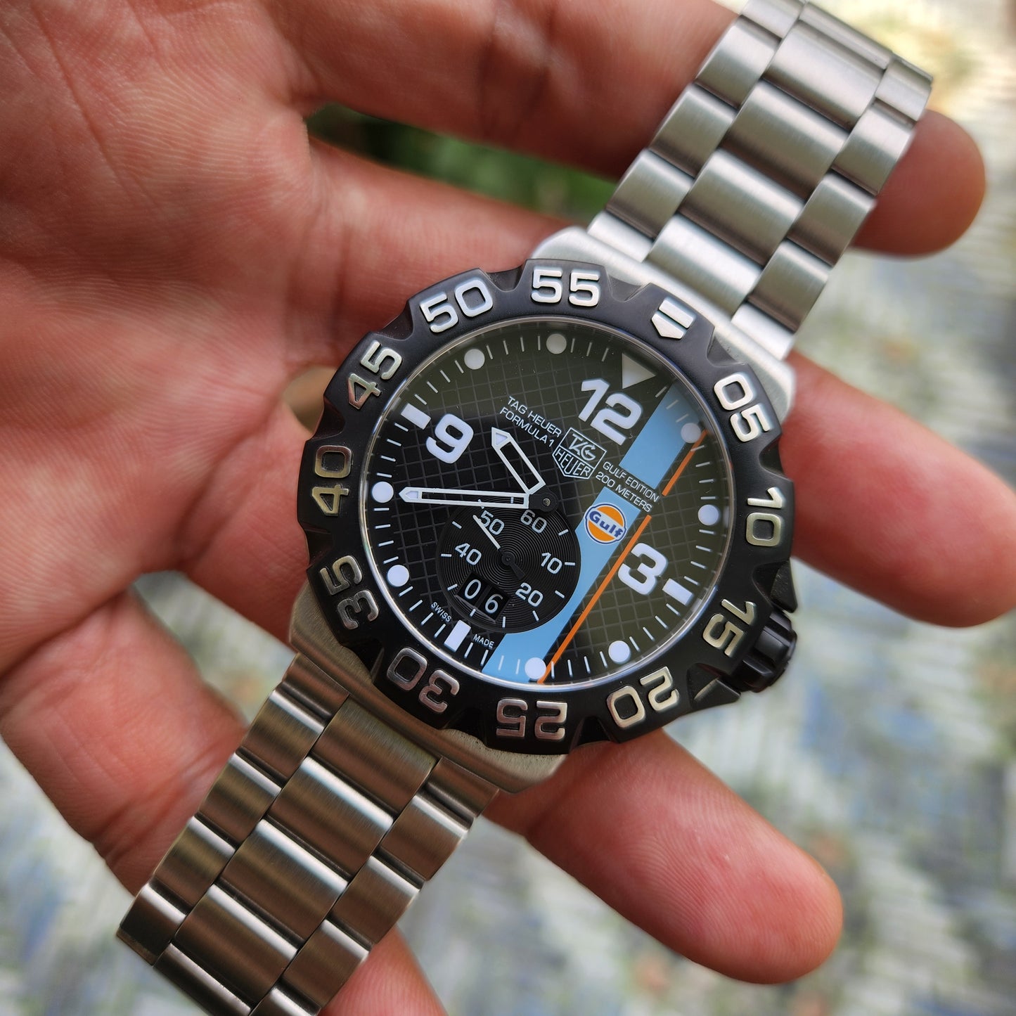 Tag Heuer F1 Grande Date Gulf Edition 44mm - Complete Set