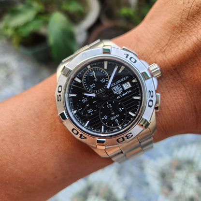 Tag Heuer Aquaracer Chronograph Calibre 16 Black Dial 43mm