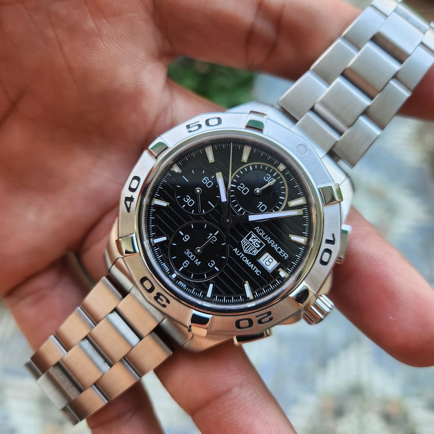 Tag Heuer Aquaracer Chronograph Calibre 16 Black Dial 43mm