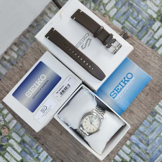 Seiko 5 Sports 'Laurel' Limited Edition 110th Anniversary 38mm Off-White Dial - Complete Set