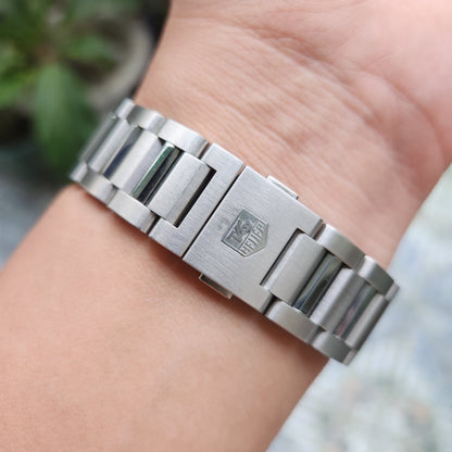 Tag Heuer Carrera Calibre 5 Day-Date Silver Indeces in White Azurage Dial 41mm - Complete Set