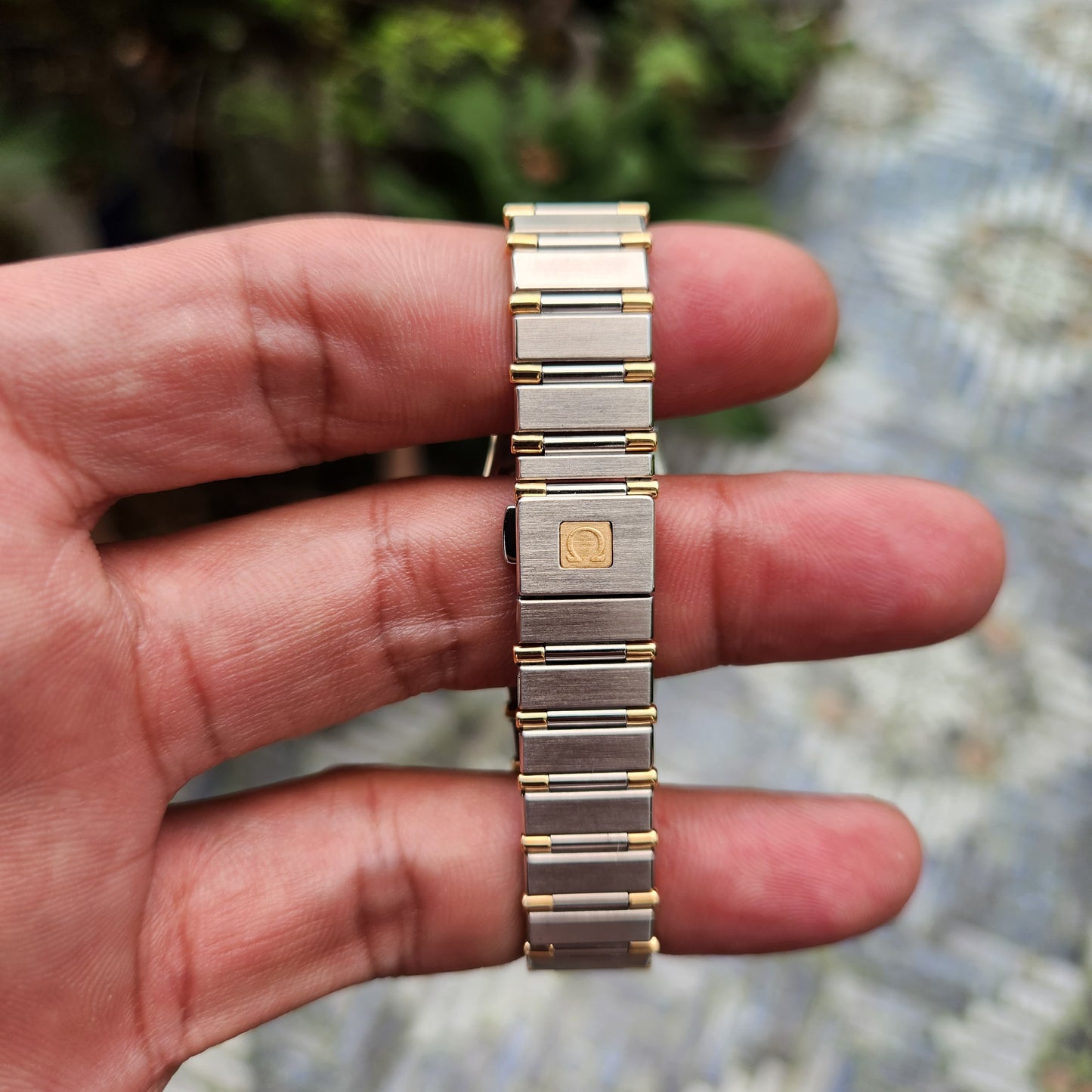 Omega Constellation Ladies 18k Solid Gold Bezel Two-Tone 24mm White Dial