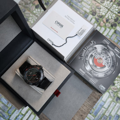 Oris Aquis El Hierro Limited Edition Black DLC Coated in Dark Grey Dial 43mm - Complete Set