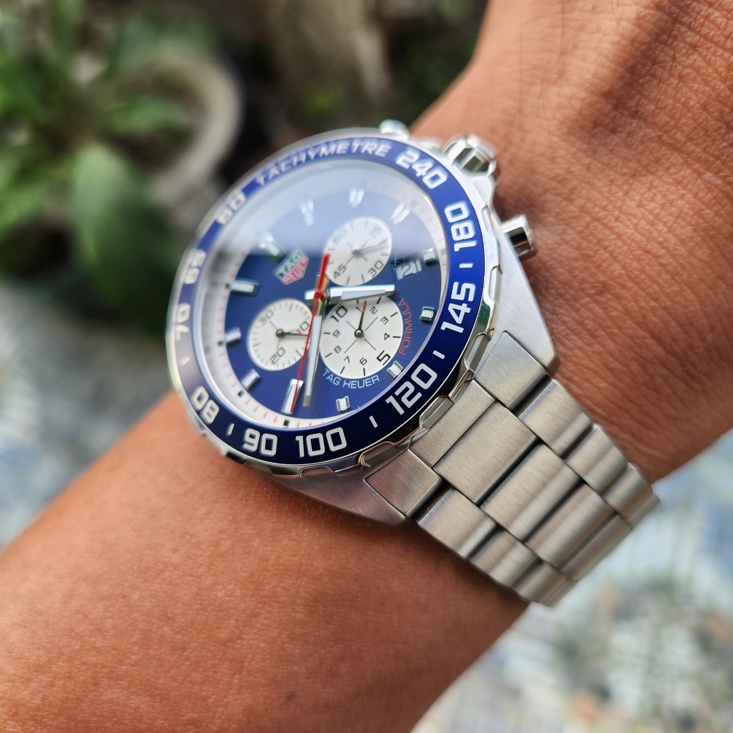 Tag Heuer F1 Chronograph Redbull Edition Blue/White Dial 43mm - Complete Set