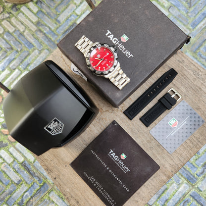 Tag Heuer F1 Red Dial 41mm - Complete Set