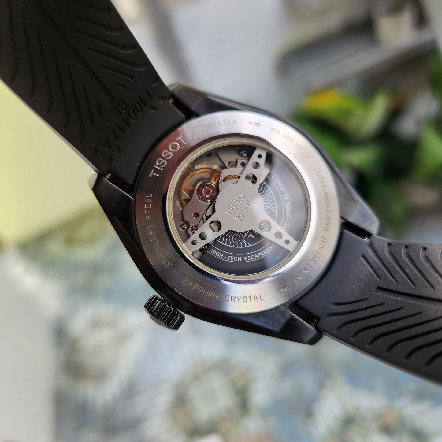 Tissot PRS 516 Powermatic 80 PVD Black Carbon Bezel and Dial 42mm