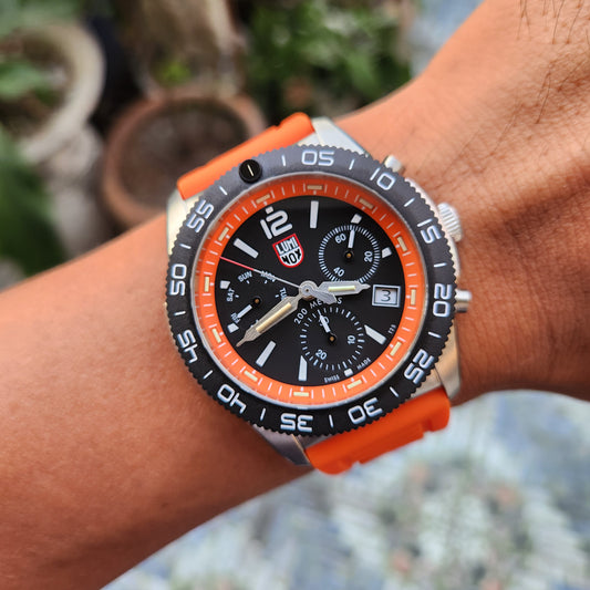 Luminox Pacific Diver Carbonox Chronograph 44mm Orange Accent Dial - Complete Set (Brand New)