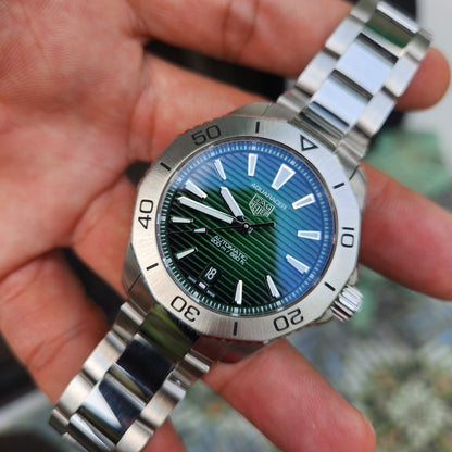 Tag Heuer Aquaracer Professional 200 Date Calibre 5 Smokey Green Sunray Dial 40mm - Complete Set
