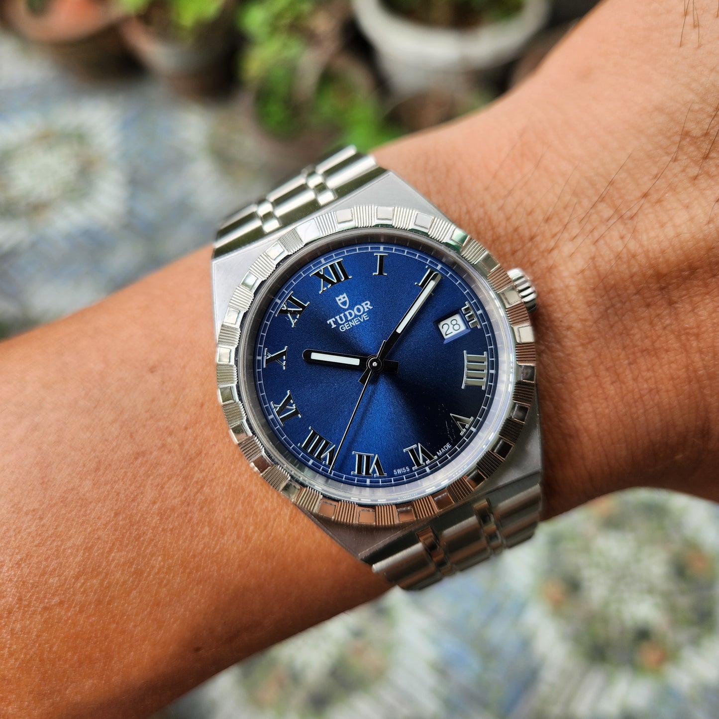 Tudor Royal Chronometer 38mm Sunray Blue Dial - Complete Set