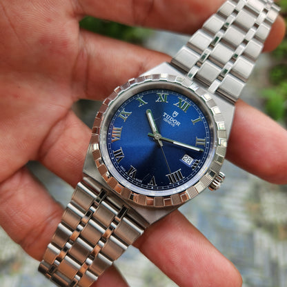 Tudor Royal Chronometer 38mm Sunray Blue Dial - Complete Set