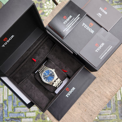 Tudor Royal Chronometer 38mm Sunray Blue Dial - Complete Set