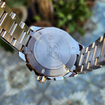 Tag Heuer Aquaracer Chronograph Grande Date White Dial 43mm