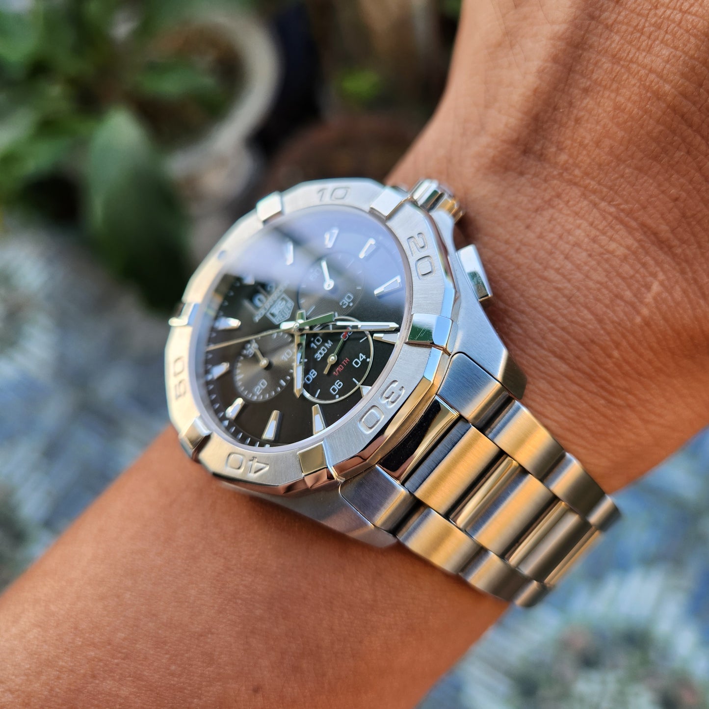 Tag Heuer Aquaracer Chronograph Grande Date Black Dial 43mm - Complete Set