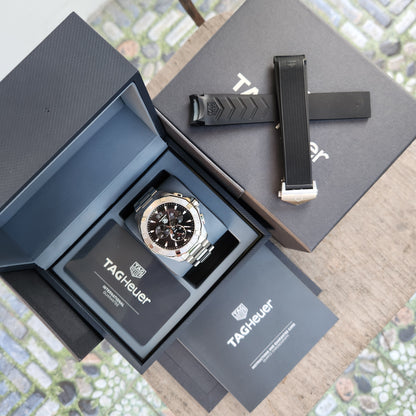 Tag Heuer Aquaracer Chronograph Grande Date Black Dial 43mm - Complete Set