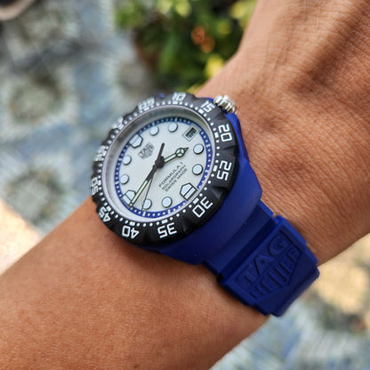 Tag Heuer F1 SolarGraph Limited Edition Blue Polylight Case in White Opalin Dial 38mm - Complete Set (Brand New)