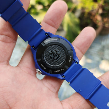 Tag Heuer F1 SolarGraph Limited Edition Blue Polylight Case in White Opalin Dial 38mm - Complete Set (Brand New)