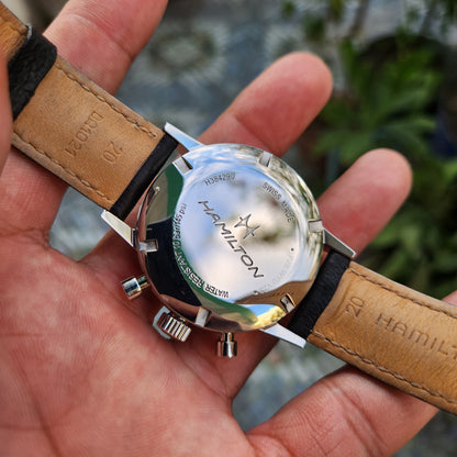 Hamilton American Classic Intra-Matic Chronograph H in Off-White Dial 40mm - Complete Set