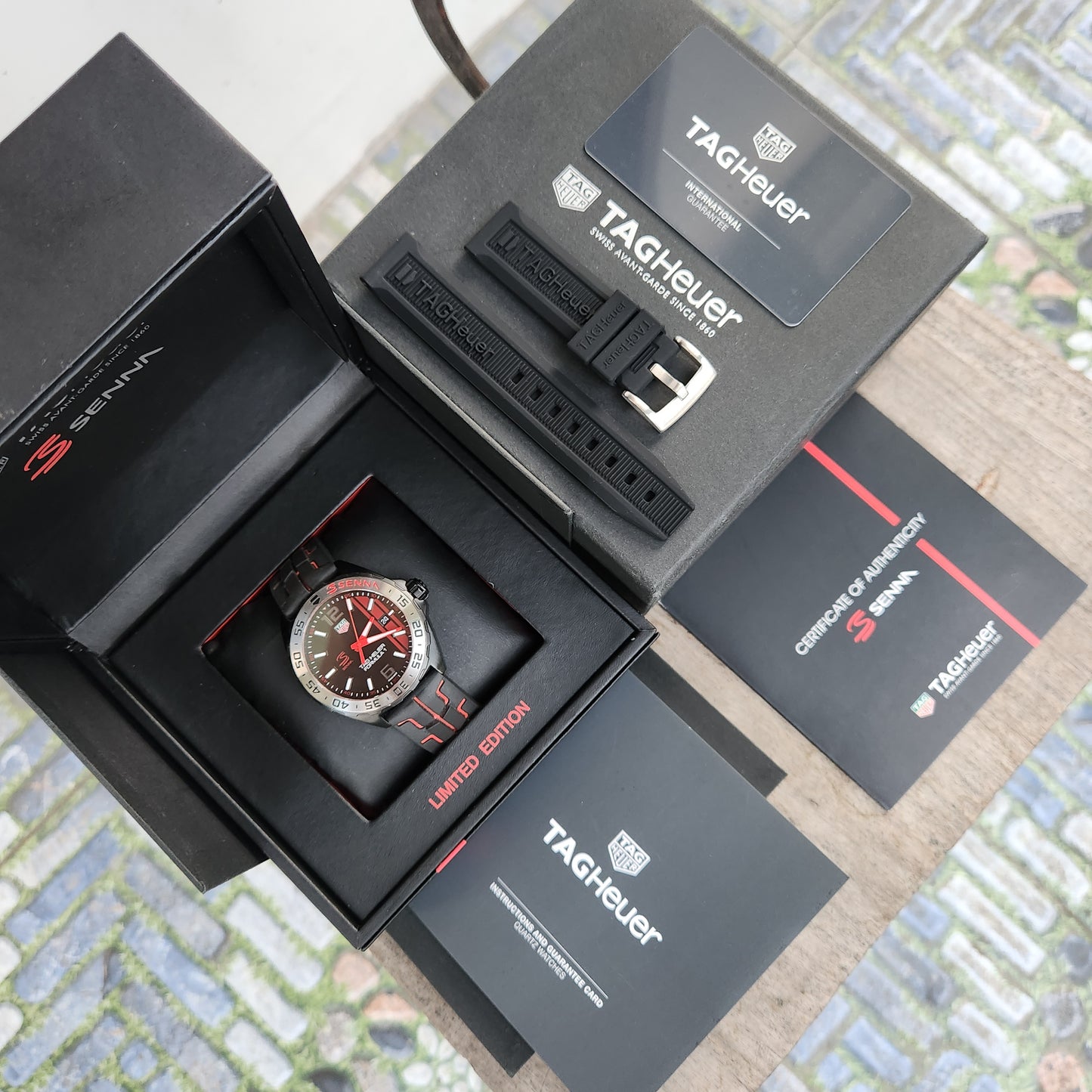 Tag Heuer F1 Ayrton Senna Special Edition PVD Black Dial 43mm - Complete Set