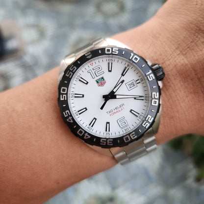Tag Heuer F1 Black PVD bezel in White Dial 41mm - Complete Set