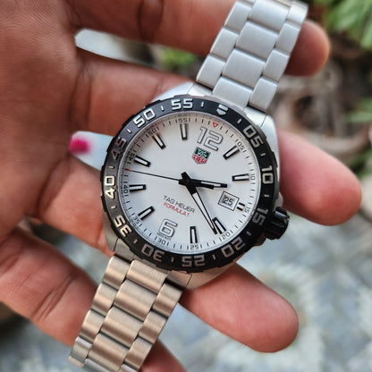 Tag Heuer F1 Black PVD bezel in White Dial 41mm - Complete Set