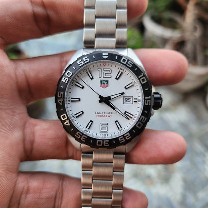 Tag Heuer F1 Black PVD bezel in White Dial 41mm - Complete Set